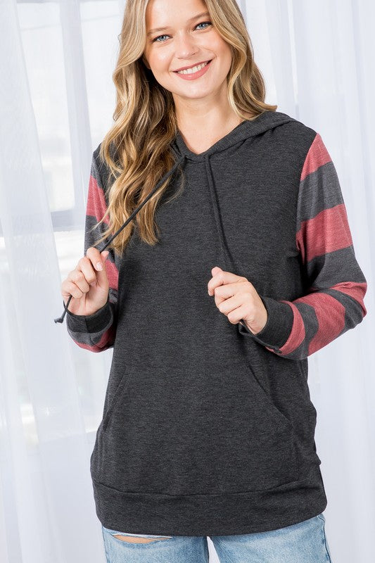 MIXED STRIPE SWEATSHIRT