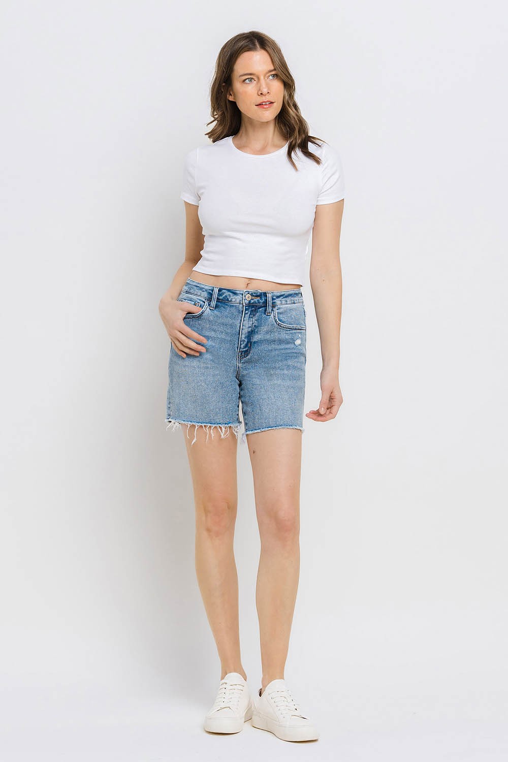 Vervet by Flying Monkey High Rise Denim Shorts