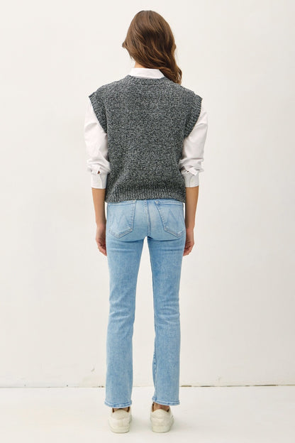 Cable Knit V-Neck Sweater Vest