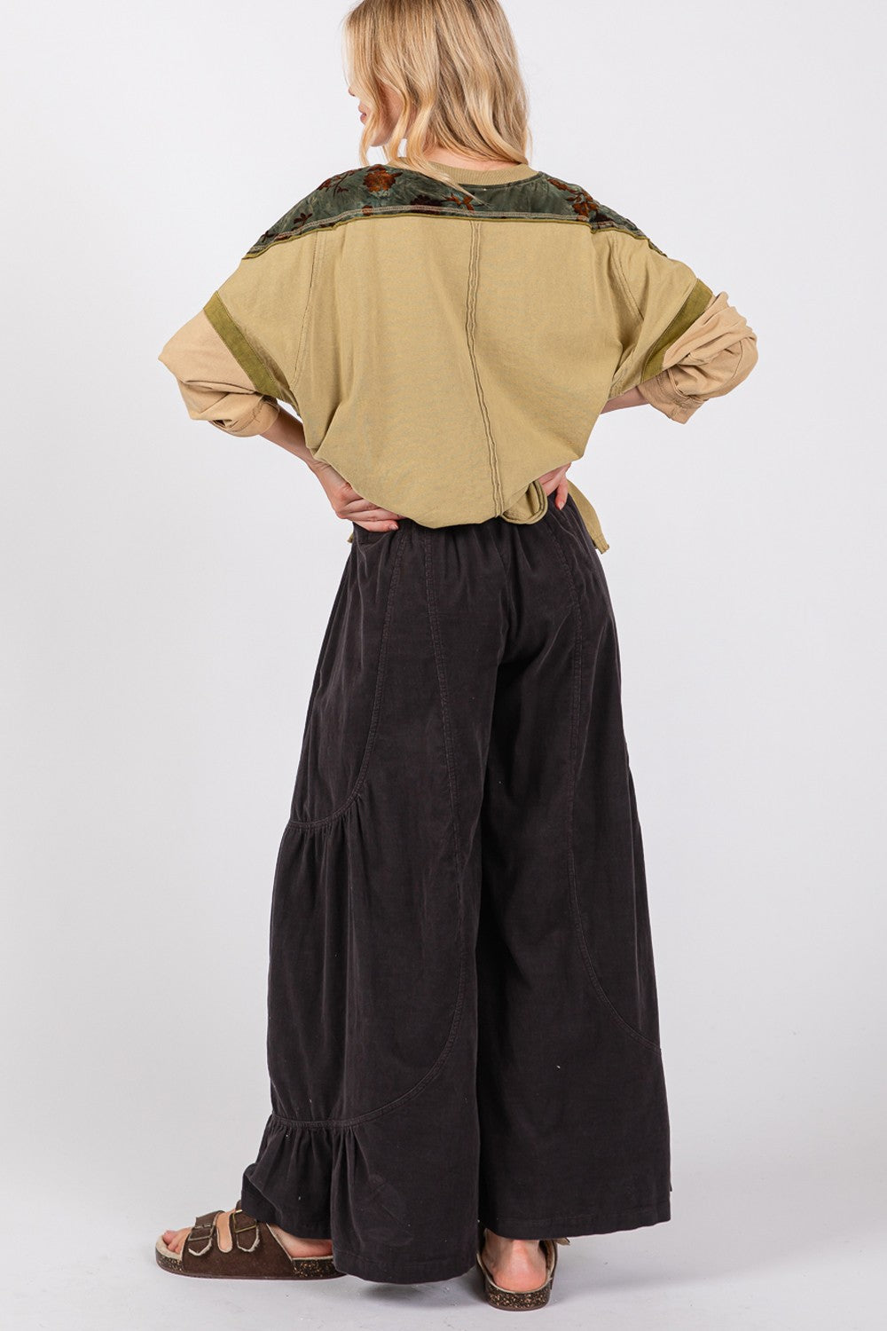 High Rise Corduroy Wide Leg Pants