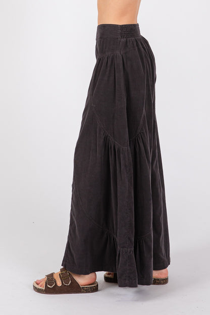 High Rise Corduroy Wide Leg Pants