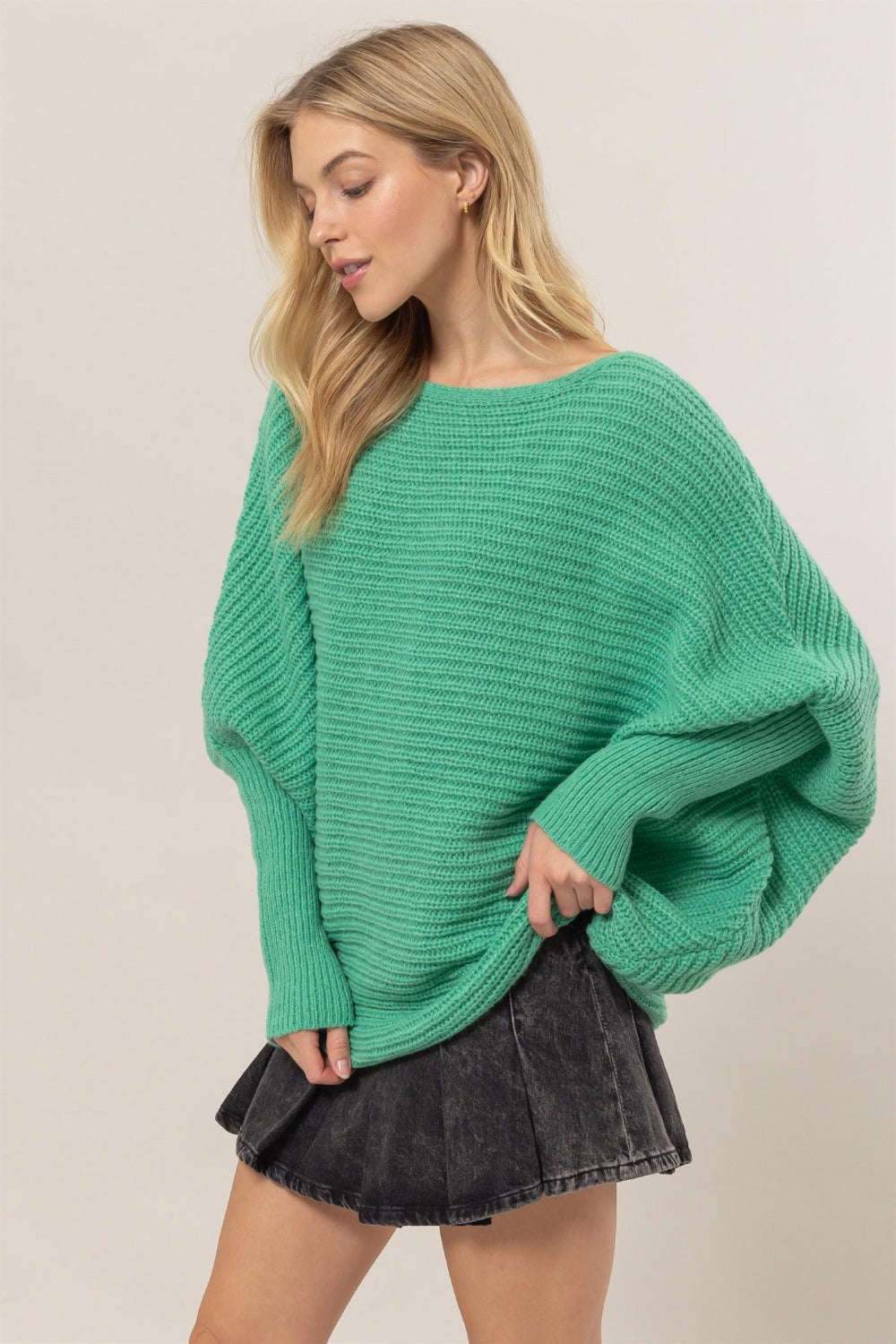 Dolman Sleeve Oversized Sweater