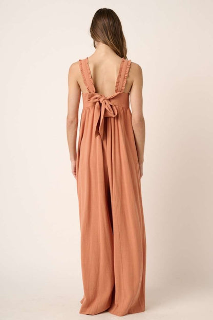 Sleeveless Wide Leg Jumpsuit