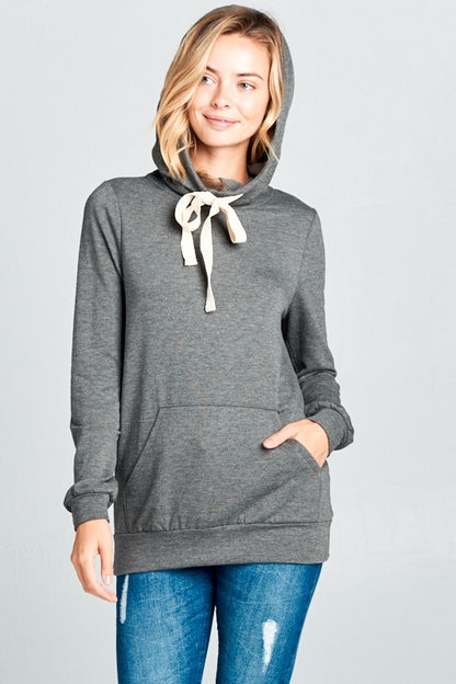 HEAVY FLEECE POCKET & BIG HOODIE BANDED TOP