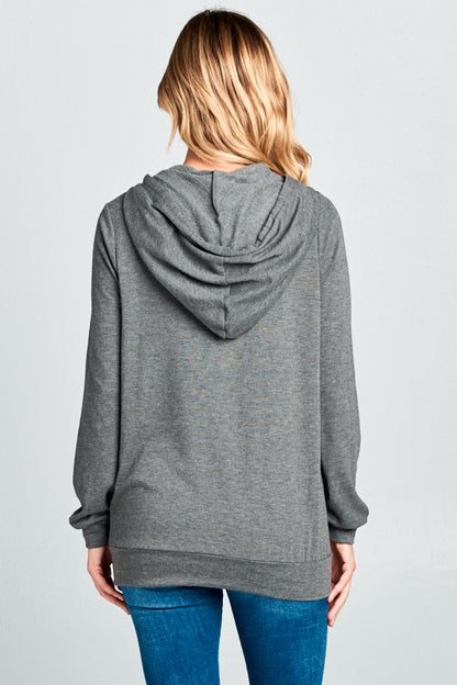 HEAVY FLEECE POCKET & BIG HOODIE BANDED TOP