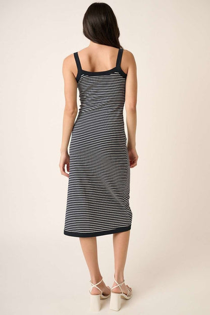 Contrast Striped Midi Cami Dress