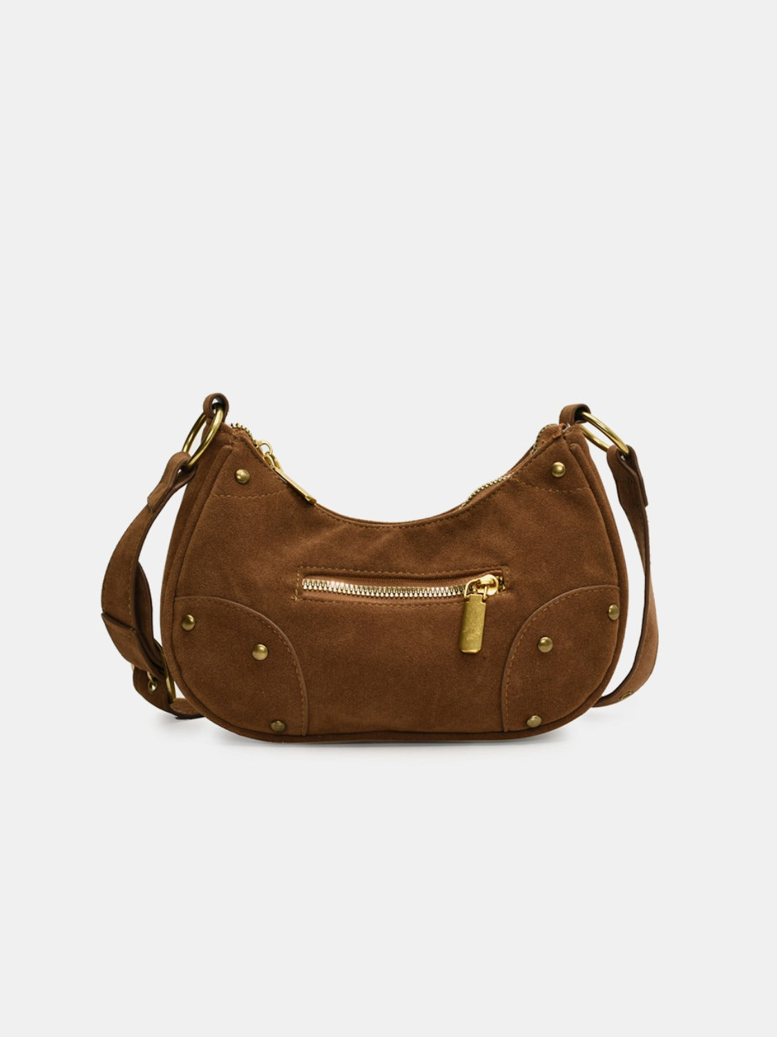 Suede Adjustable Strap Shoulder Bag