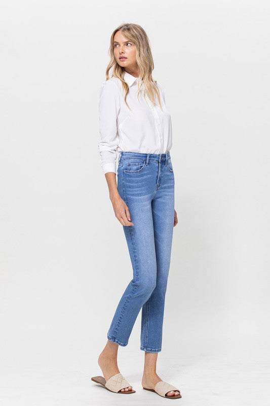 VERVET by Flying Monkey High Rise Stretch Crop Slim Straight