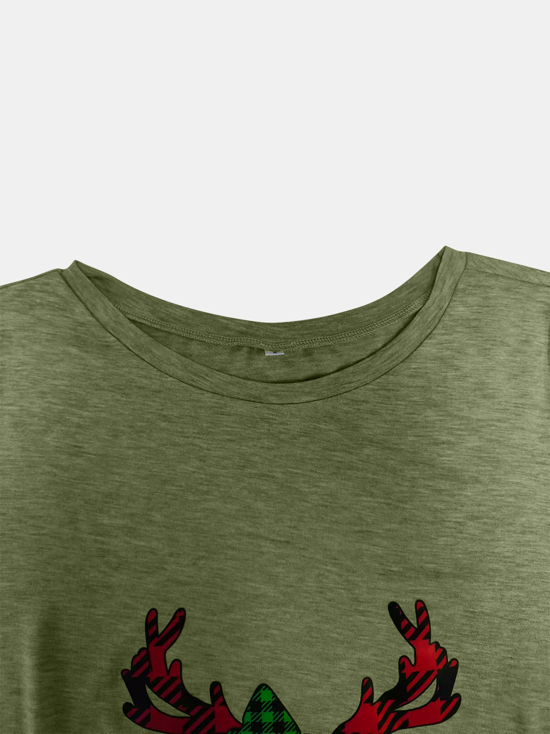 Reindeer Round Neck Long Sleeve T-Shirt