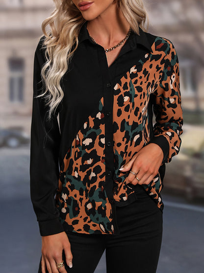 Leopard Long Sleeve Blouse