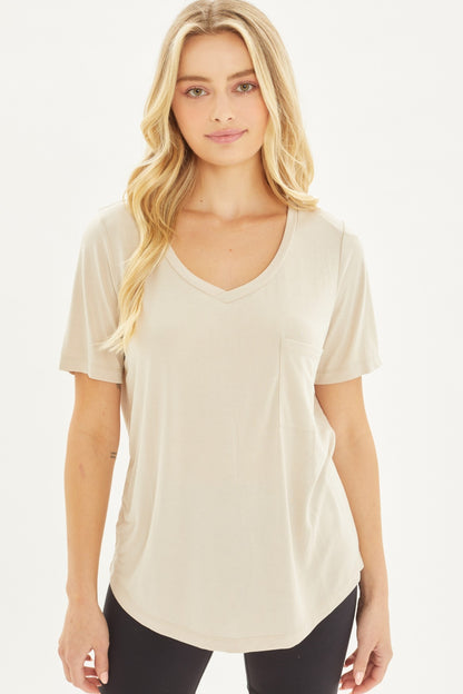 V-Neck Short Sleeve T-Shirt