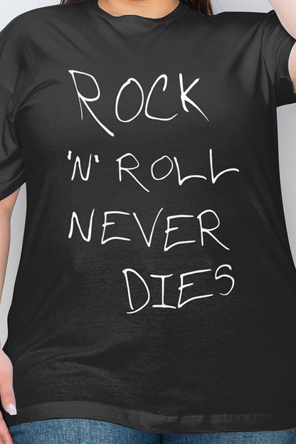 ROCK N ROLL NEVER DIES Graphic T-Shirt