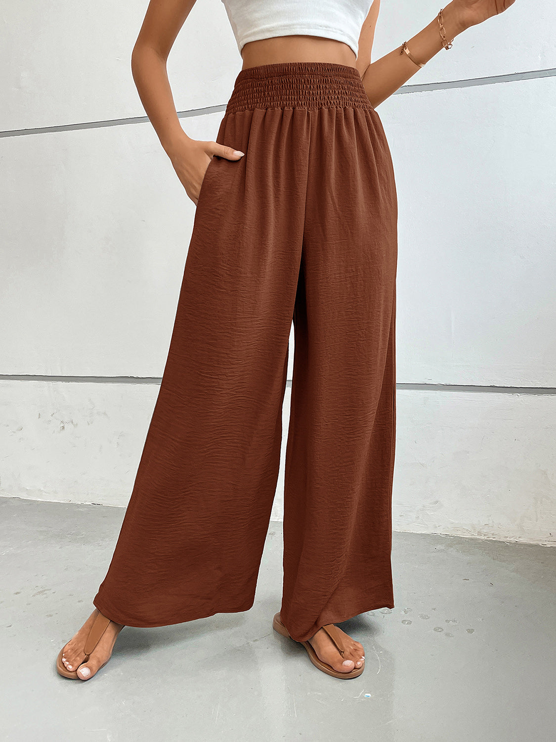 Wide Leg Pants with Pockets