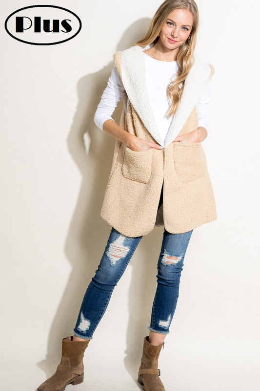 PLUS SHERPA LONG VEST