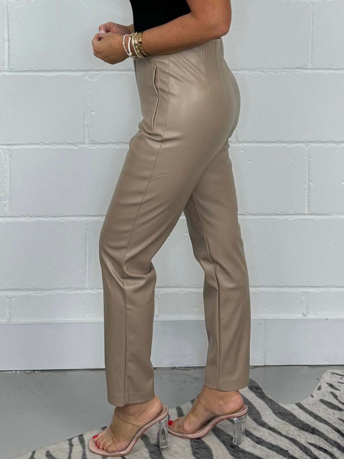 High Waist Straight Pants