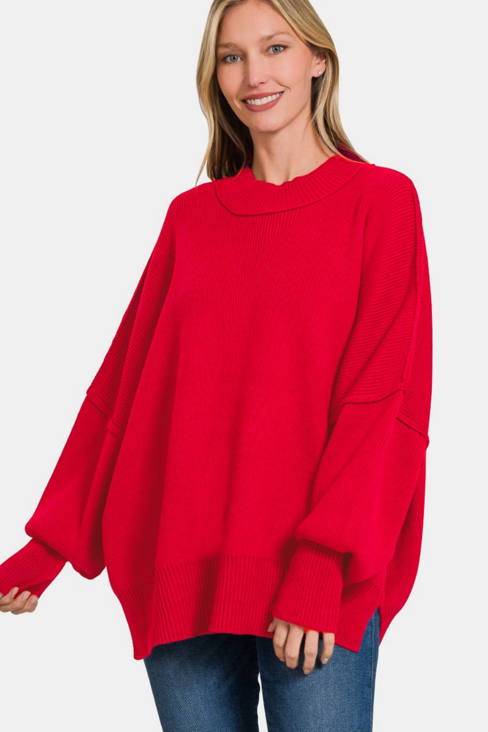 Side Sit Oversize Sweater