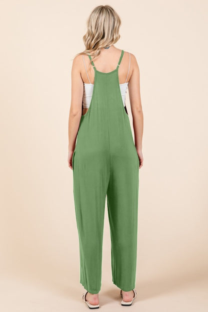 Sleeveless Wide Leg Jumpsuit with Pockets