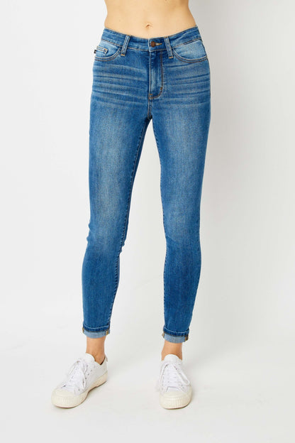 Judy Blue Cuffed Hem Skinny Jeans