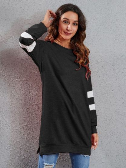 Striped Round Neck Long Sleeve T-Shirt