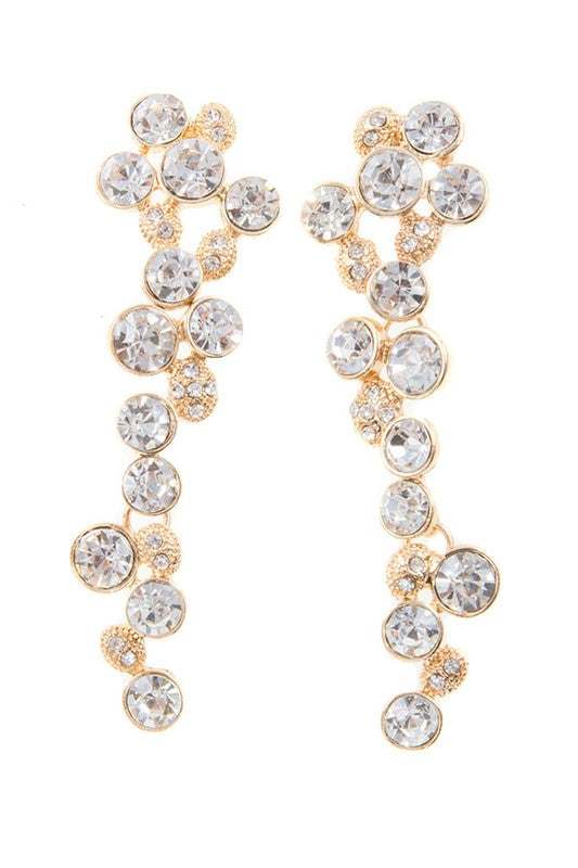 DIAMOND RHINESTONE DROP EARRINGS