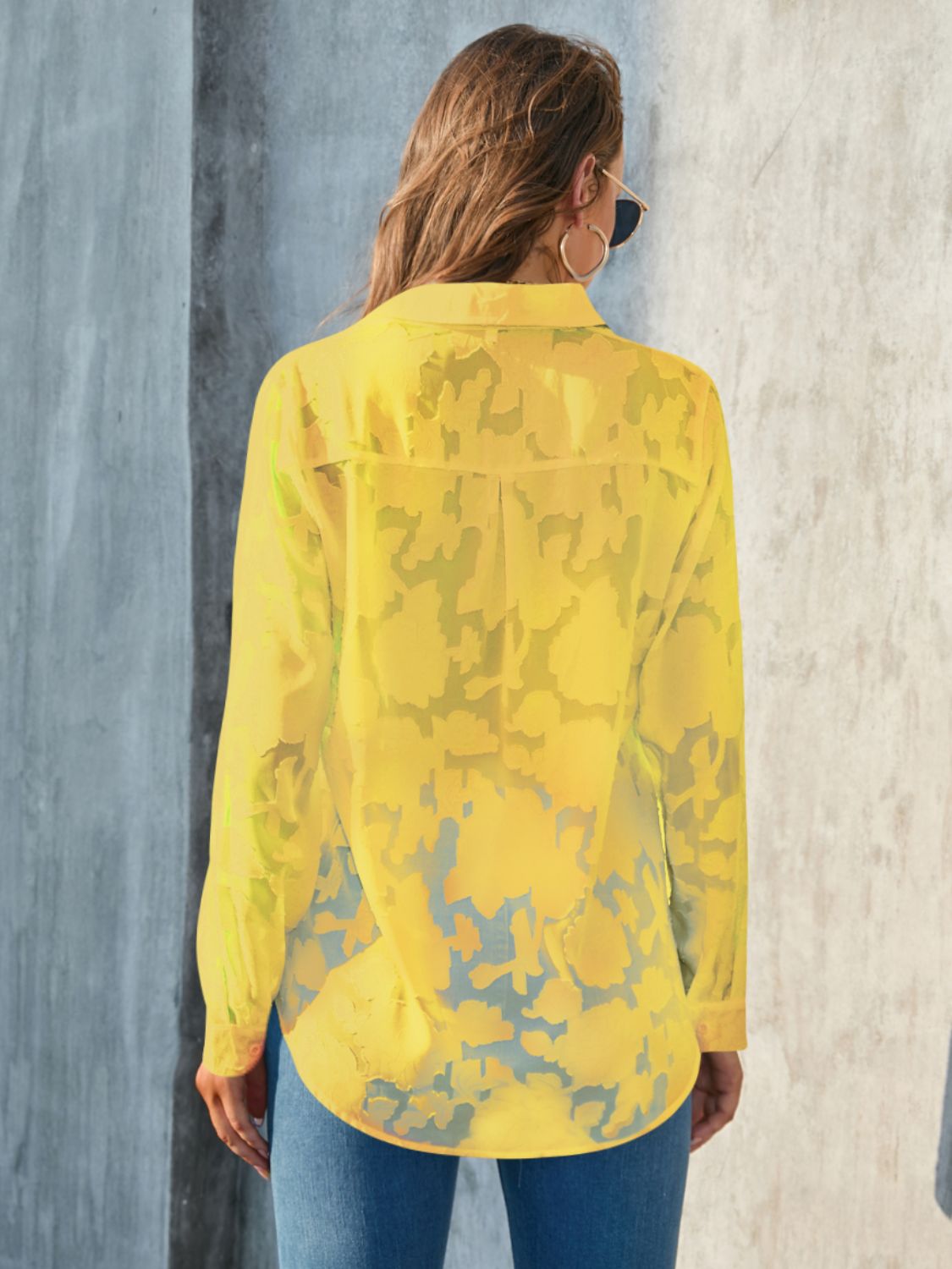 Collared Neck Long Sleeve Shirt