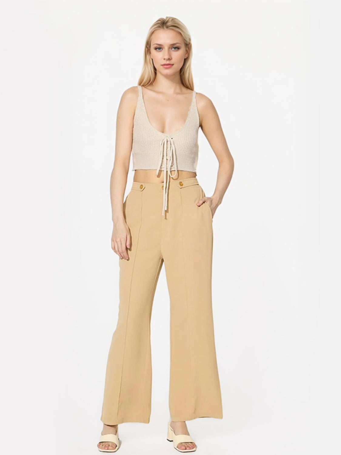 Wide Leg Pants with Pockets