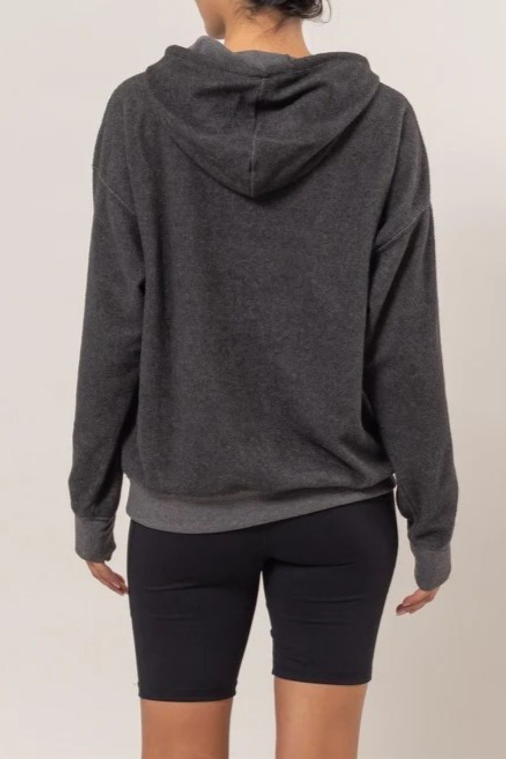 Brushed Long Sleeve Hoodie with Kangaroo Pocket