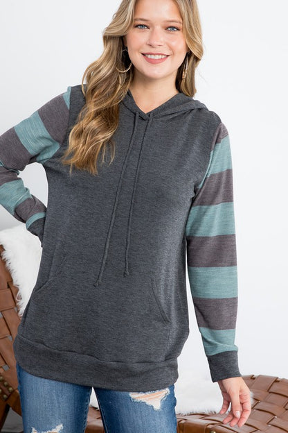 MIXED STRIPE SWEATSHIRT