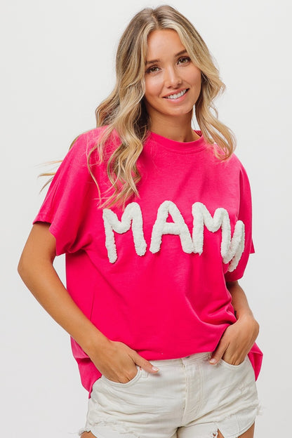 Round Neck Short Sleeve  Mama T-Shirt