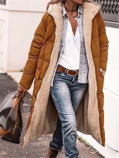 Zip Up Sherpa Hooded Coat