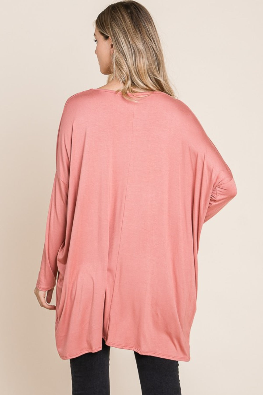 Round Neck Long Sleeve Oversized Top