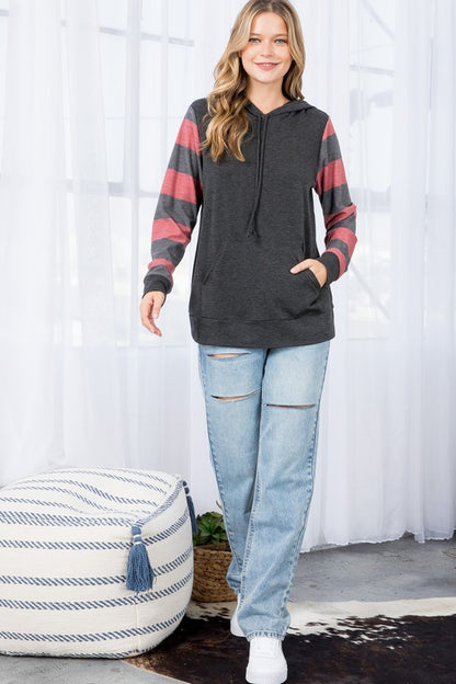 MIXED STRIPE SWEATSHIRT