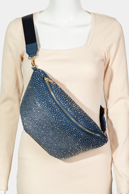 Rhinestone Studded Crossbody Bag