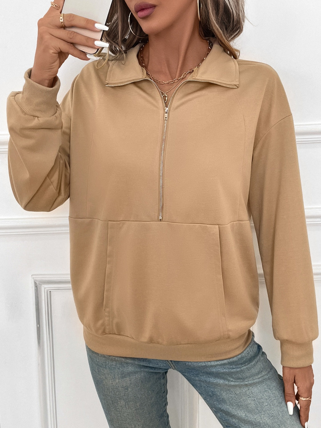 Kangaroo Pocket Long Sleeve Sweatshirt