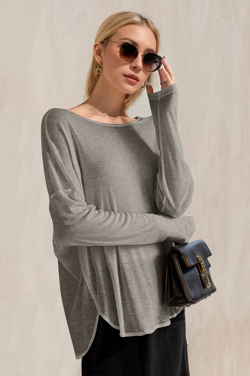 High-Low Long Sleeve T-Shirt