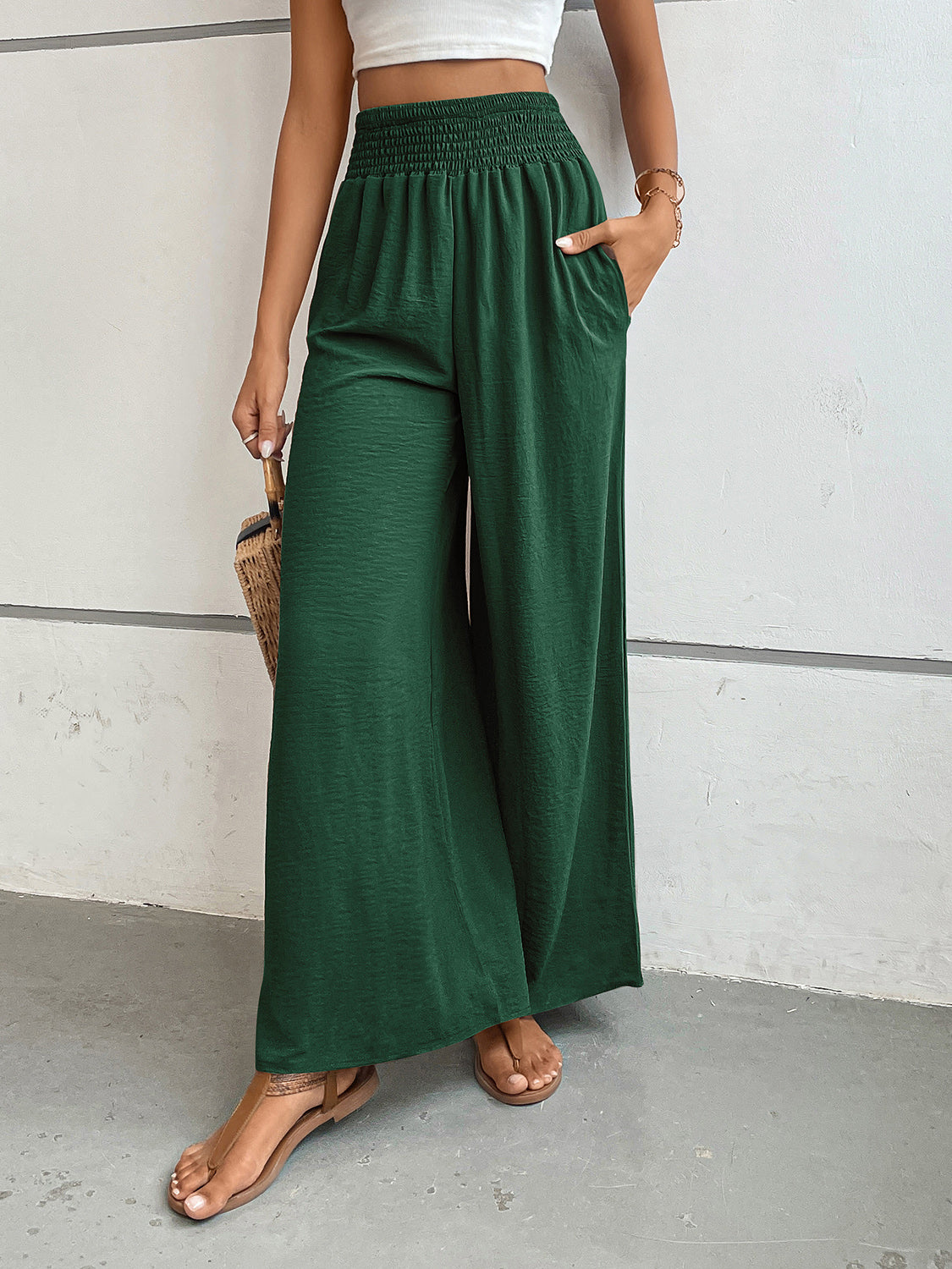 Wide Leg Pants with Pockets