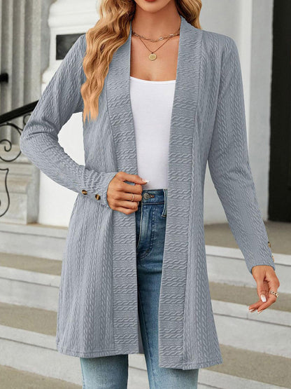 Open Front Long Sleeve Cardigan