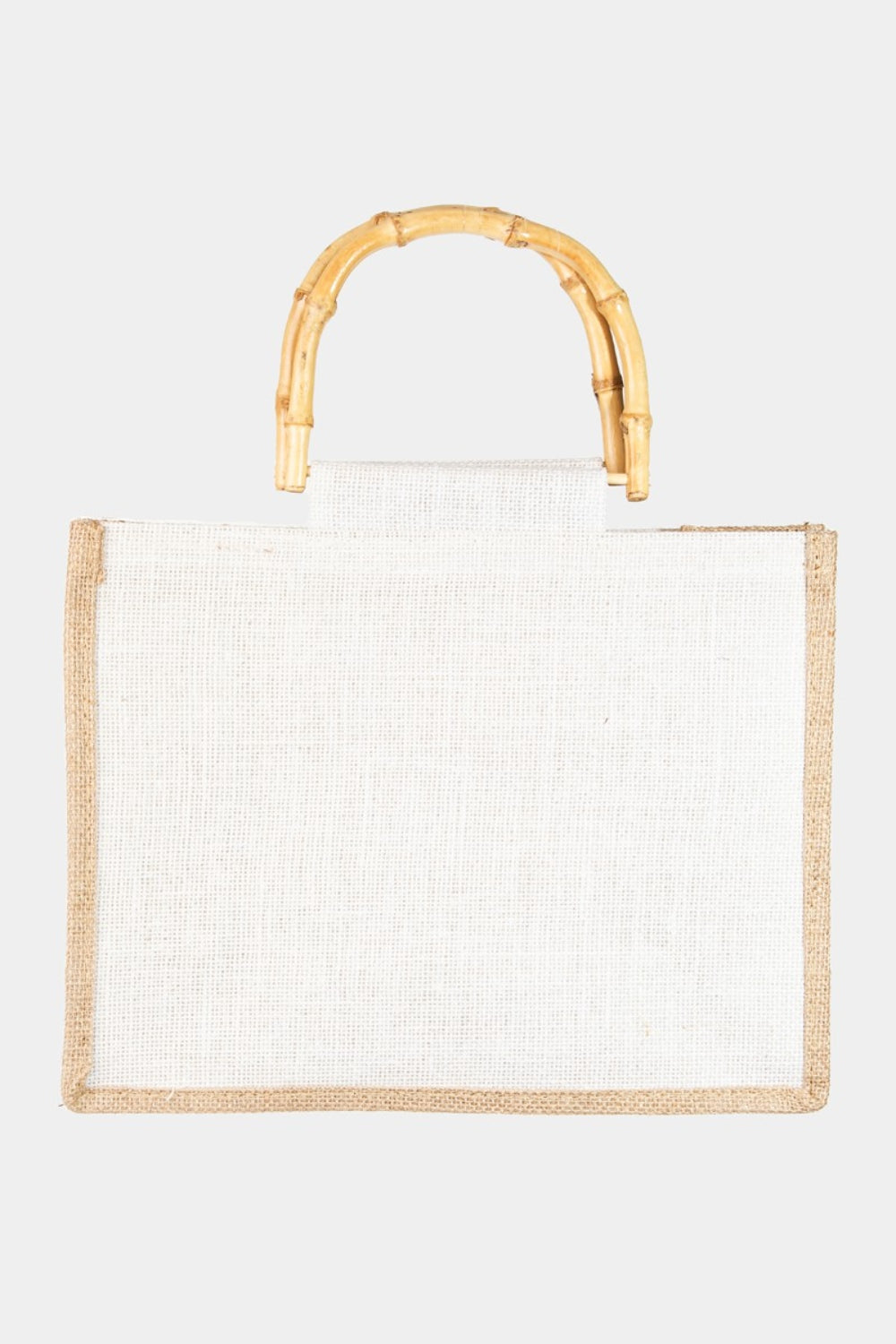 Bamboo Handle Hello Weekend Tote Bag