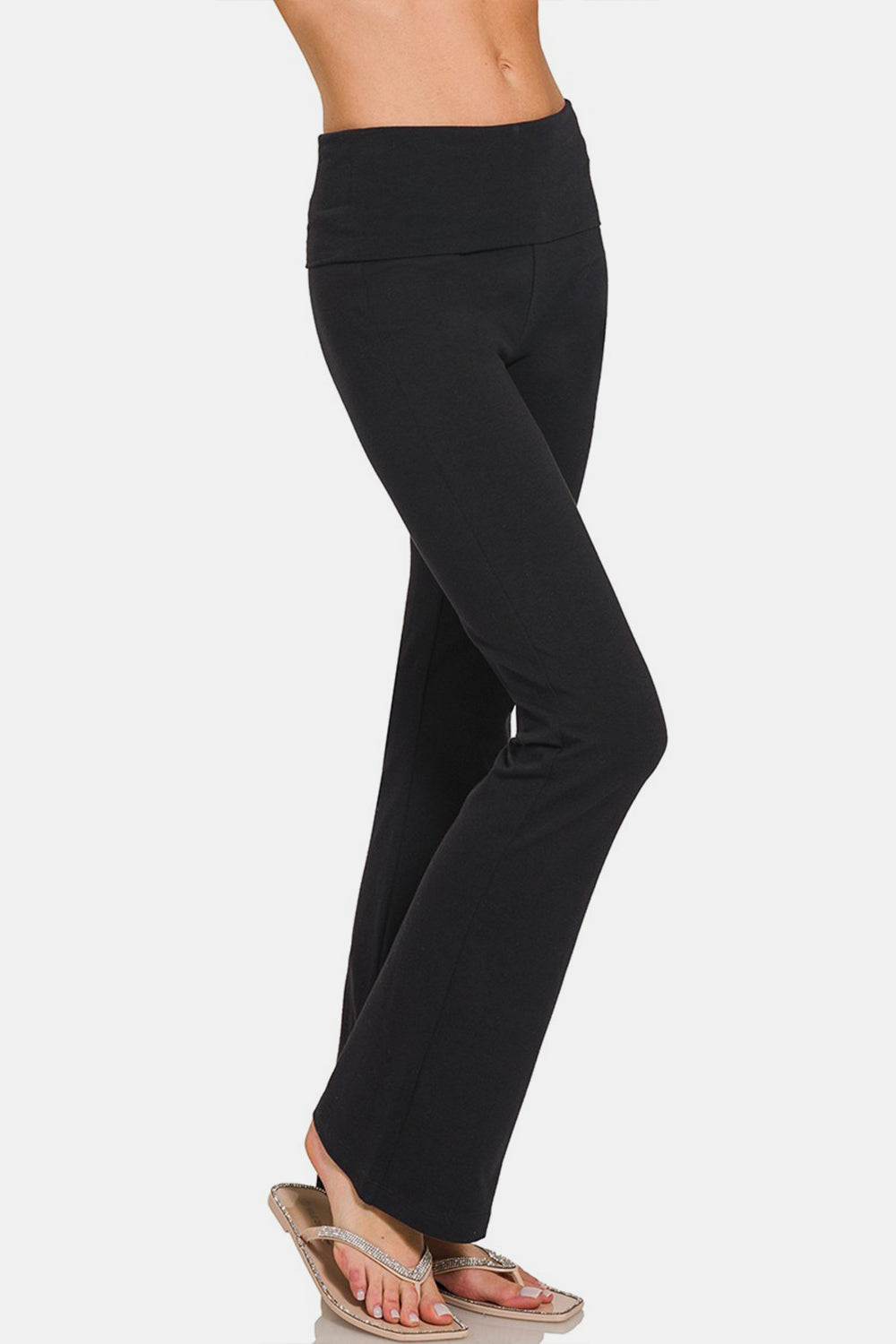 High Waist Wide Waistband Bootcut Active Pants