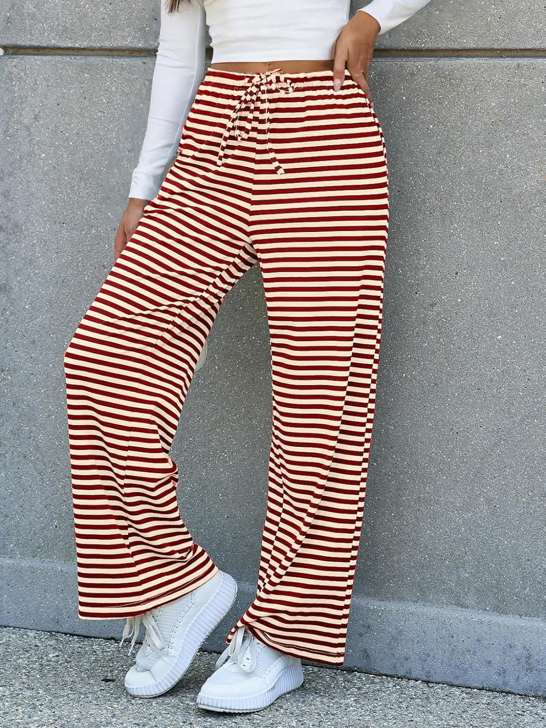 Striped Wide Leg Pants