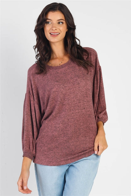 Drop Shoulder Puff Sleeve Top