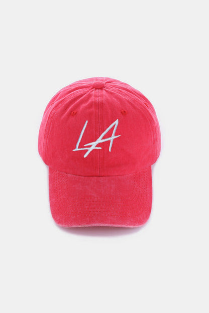 Washed Embroidered City Baseball Cap