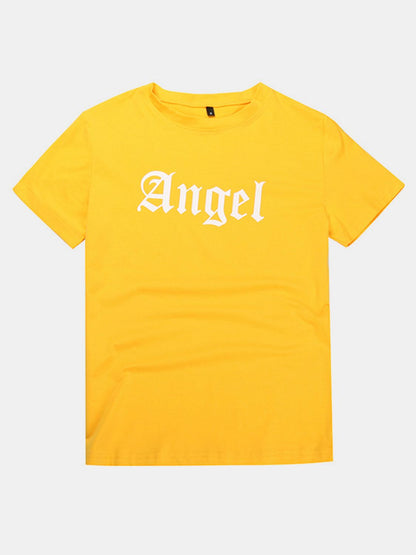 ANGEL Round Neck Short Sleeve T-Shirt