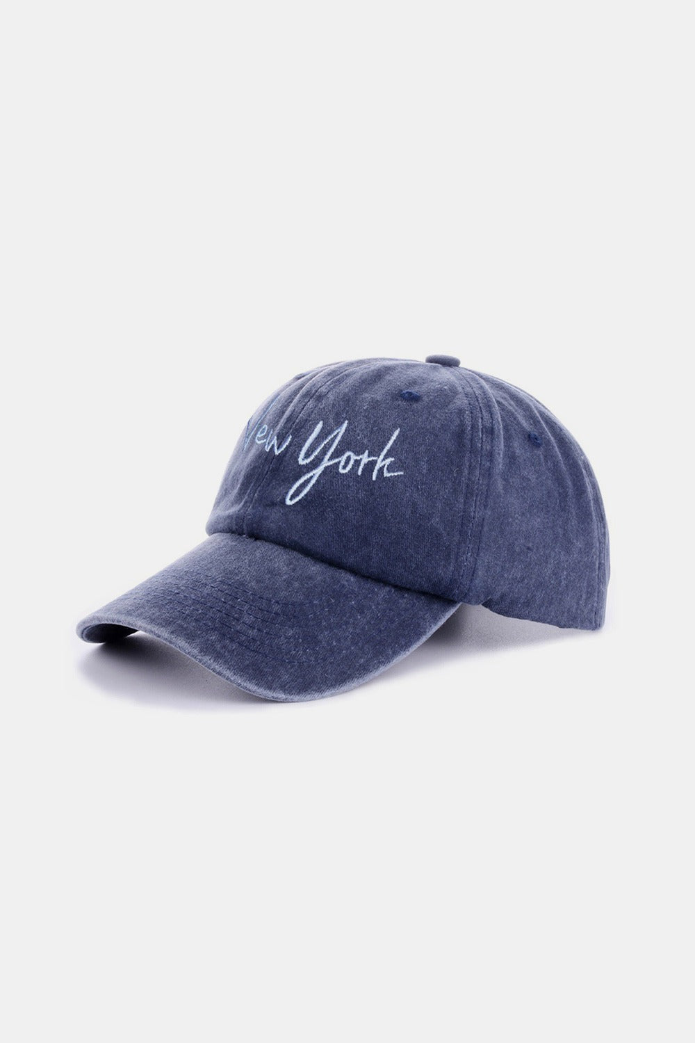 Washed Embroidered City Baseball Cap