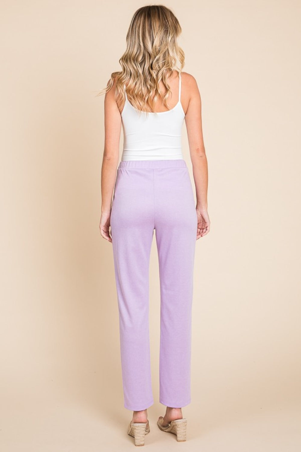 Pin Tuck Detail Slim Pants