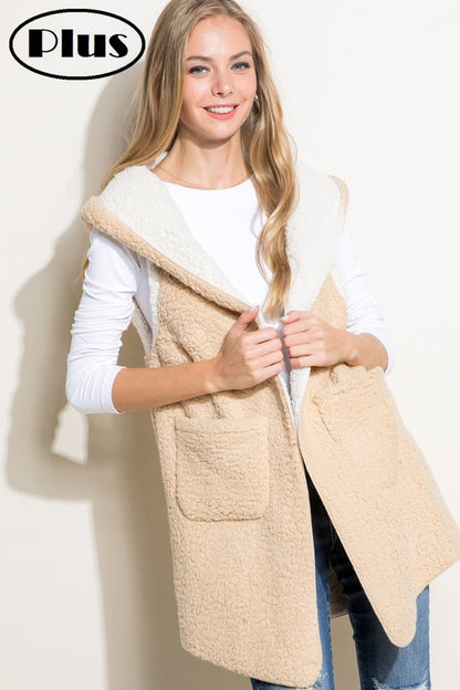 PLUS SHERPA LONG VEST