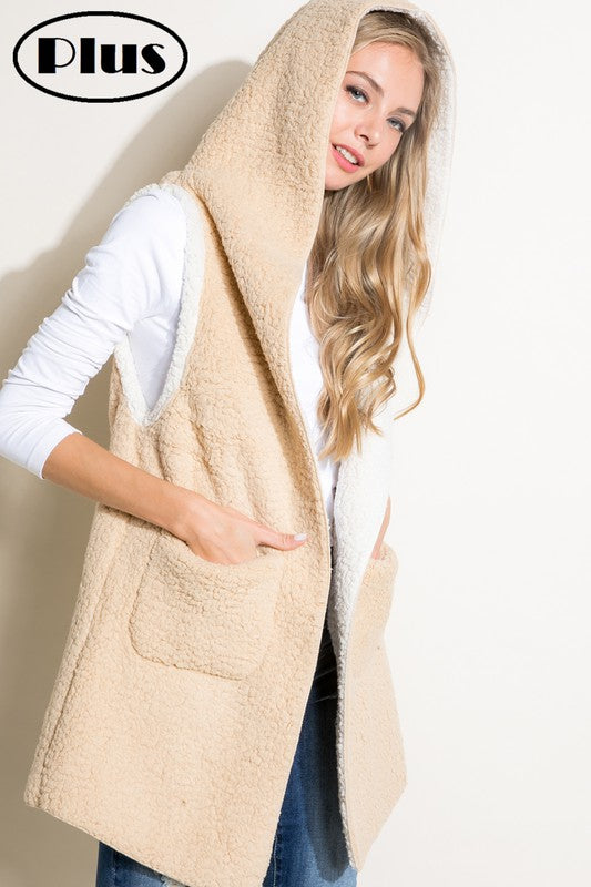 PLUS SHERPA LONG VEST