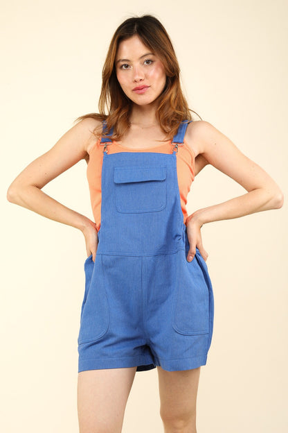 Adjustable Suspender Overalls with Pockets