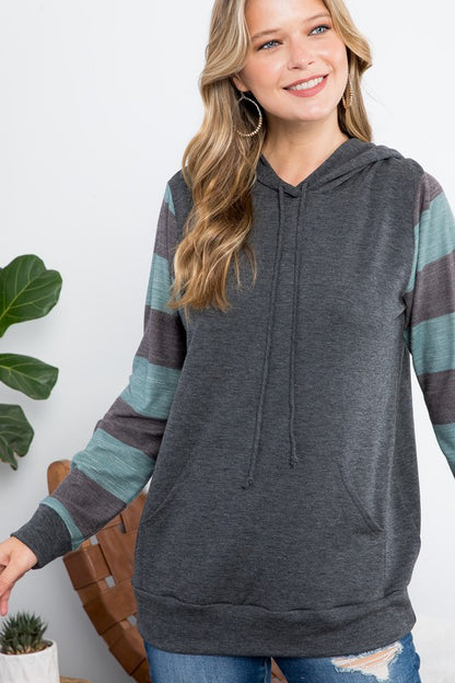 MIXED STRIPE SWEATSHIRT