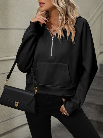 Half Zip Long Sleeve Sweatshirt